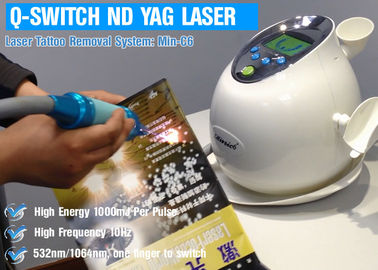 س تبديل آلة إزالة الوشم بالليزر ND YAG ، آلة العناية بالبشرة غير مؤلم