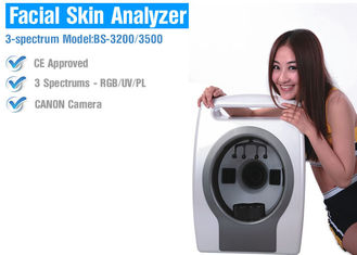 صالون تجميل الوجه الكامل آلة اختبار الجلد مع دعم الأشعة فوق البنفسجية / RGB / PL Multilanguage
