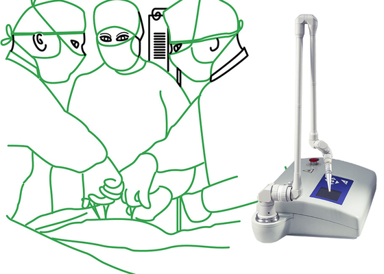 آلة الليزر الجزئي CO2 الجراحية البيطرية المحمولة 15W قوة 110 سم العمل الشعاع